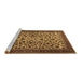 Sideview of Machine Washable Persian Brown Traditional Rug, wshtr2275brn