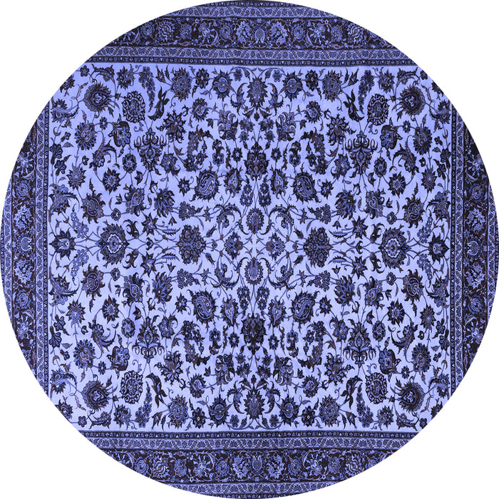Round Persian Blue Traditional Rug, tr2275blu