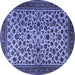 Round Persian Blue Traditional Rug, tr2275blu
