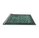 Sideview of Machine Washable Persian Light Blue Traditional Rug, wshtr2275lblu