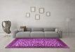 Machine Washable Persian Purple Traditional Area Rugs in a Living Room, wshtr2275pur