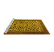 Sideview of Machine Washable Persian Yellow Traditional Rug, wshtr2275yw