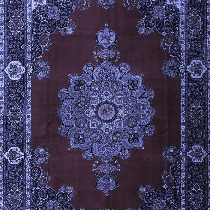 Machine Washable Persian Blue Traditional Rug, wshtr2276blu