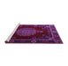 Sideview of Machine Washable Persian Purple Traditional Area Rugs, wshtr2276pur