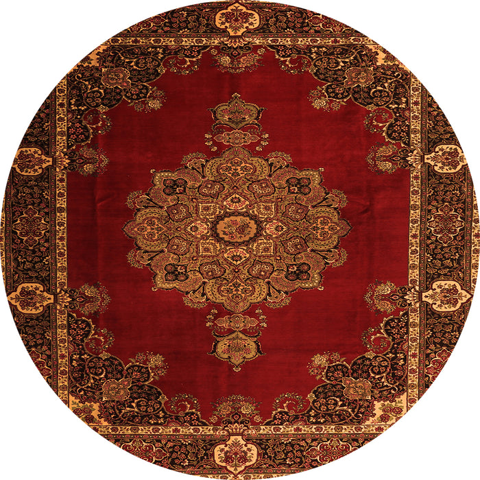 Machine Washable Persian Orange Traditional Area Rugs, wshtr2276org