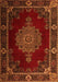 Serging Thickness of Machine Washable Persian Orange Traditional Area Rugs, wshtr2276org