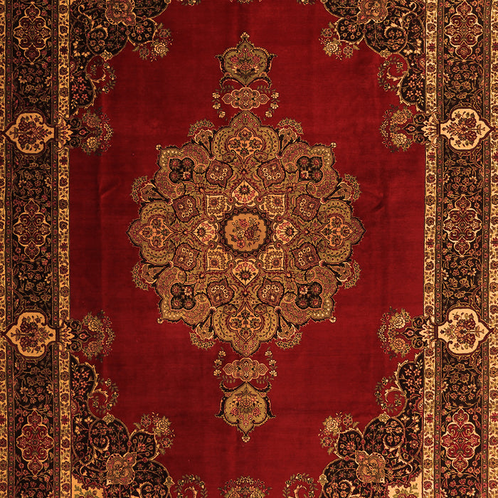 Serging Thickness of Machine Washable Persian Orange Traditional Area Rugs, wshtr2276org