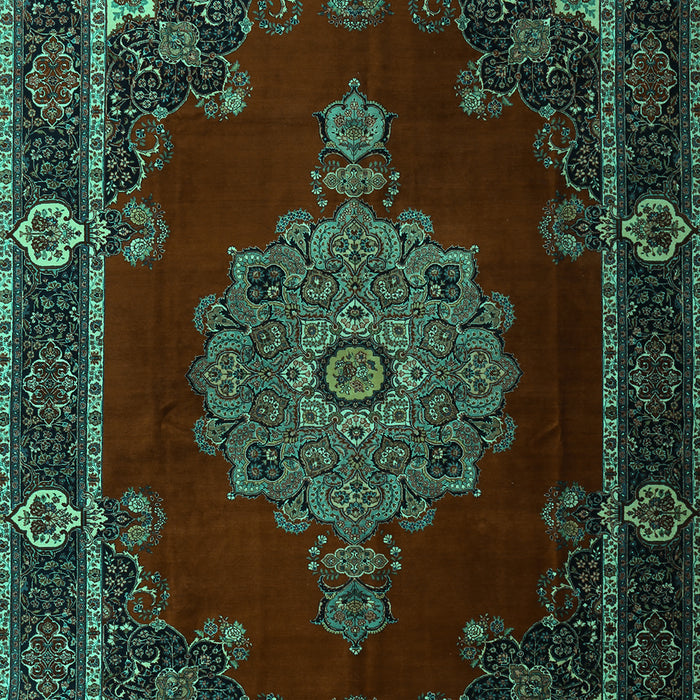 Machine Washable Persian Turquoise Traditional Area Rugs, wshtr2276turq