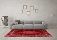 Machine Washable Persian Red Traditional Rug, wshtr2276red