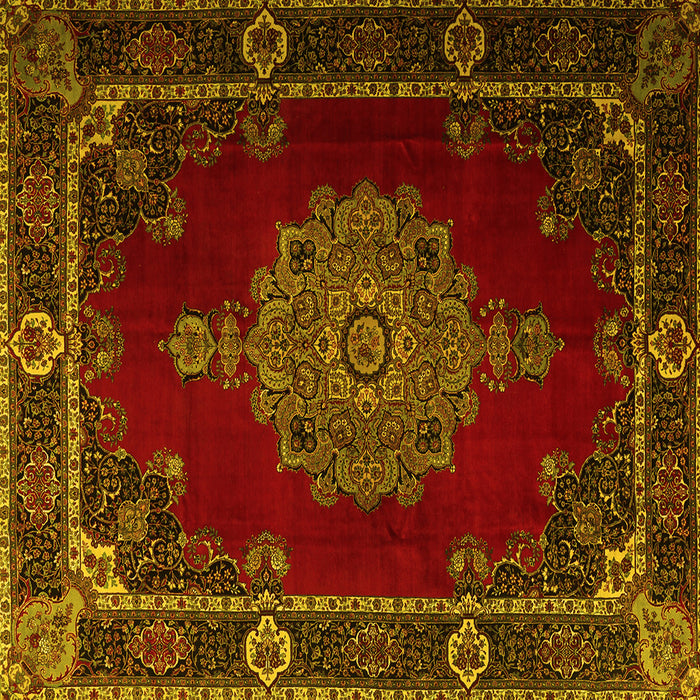 Square Persian Yellow Traditional Rug, tr2276yw