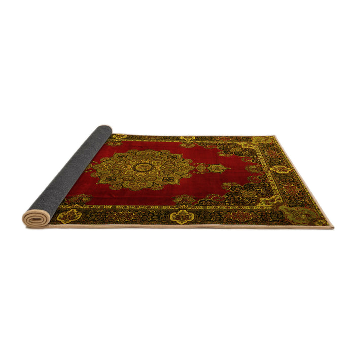 Sideview of Persian Yellow Traditional Rug, tr2276yw