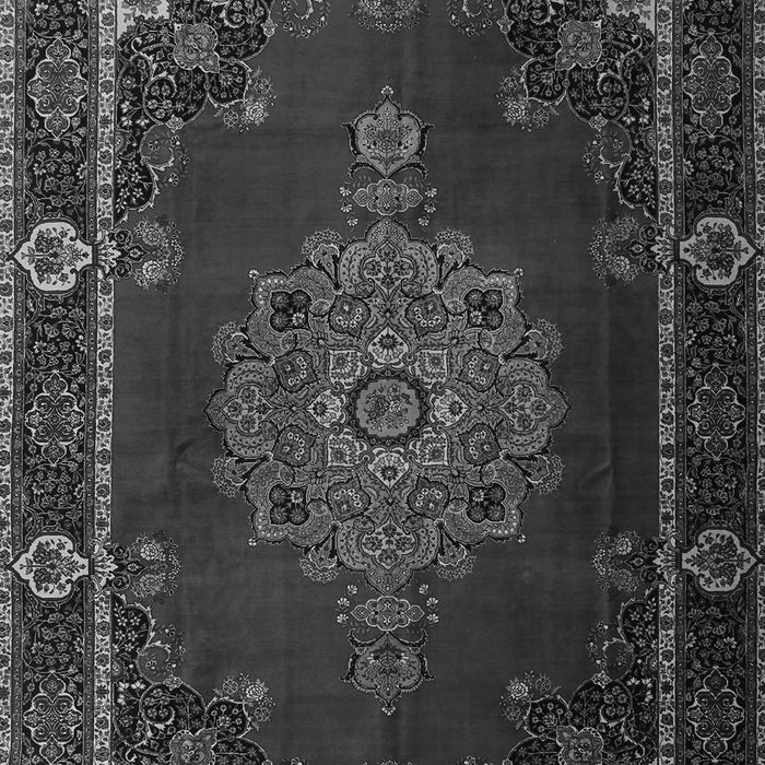 Serging Thickness of Machine Washable Persian Gray Traditional Rug, wshtr2276gry