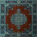 Square Persian Light Blue Traditional Rug, tr2276lblu