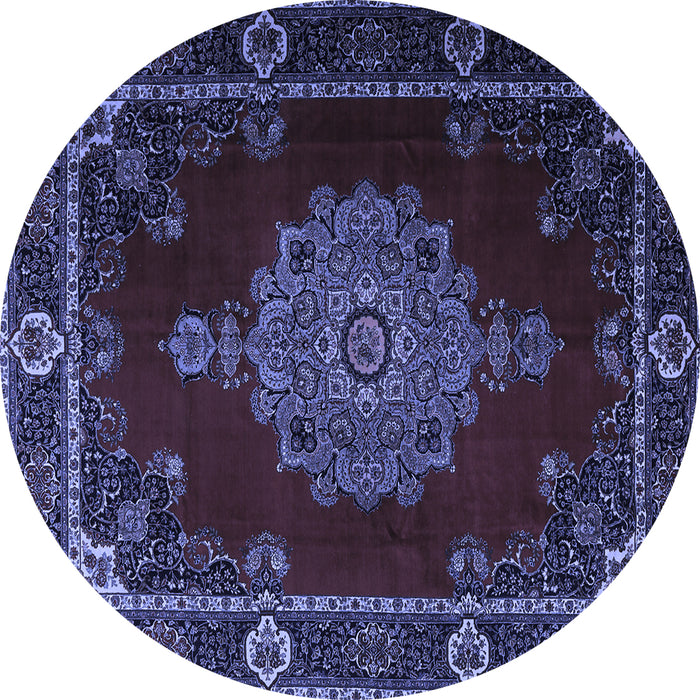 Round Persian Blue Traditional Rug, tr2276blu