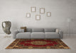 Machine Washable Persian Brown Traditional Rug in a Living Room,, wshtr2276brn