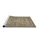 Sideview of Machine Washable Traditional Coffee Brown Rug, wshtr2277