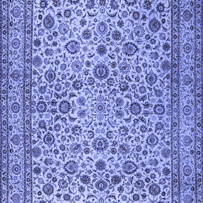 Machine Washable Persian Blue Traditional Rug, wshtr2277blu