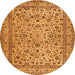 Square Persian Orange Traditional Rug, tr2277org