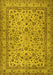 Machine Washable Persian Yellow Traditional Rug, wshtr2277yw