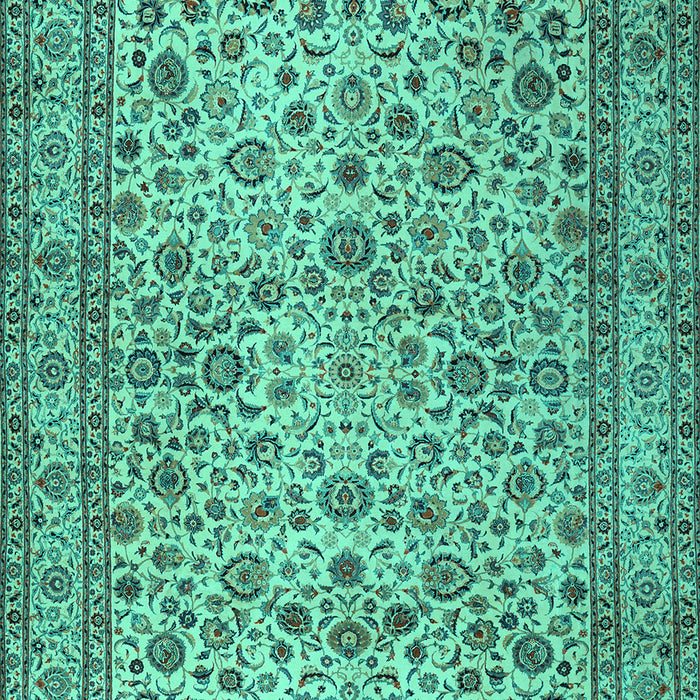 Machine Washable Persian Turquoise Traditional Area Rugs, wshtr2277turq