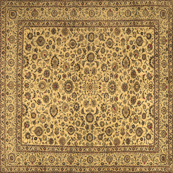 Square Persian Brown Traditional Rug, tr2277brn