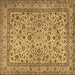 Square Persian Brown Traditional Rug, tr2277brn