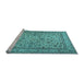 Sideview of Machine Washable Persian Light Blue Traditional Rug, wshtr2277lblu