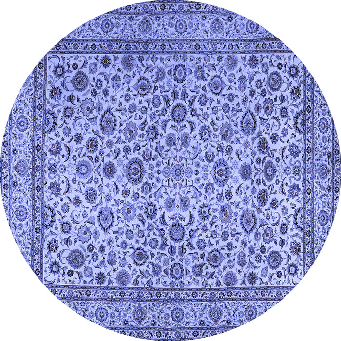 Round Persian Blue Traditional Rug, tr2277blu