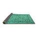 Sideview of Persian Turquoise Traditional Rug, tr2277turq