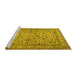 Sideview of Machine Washable Persian Yellow Traditional Rug, wshtr2277yw