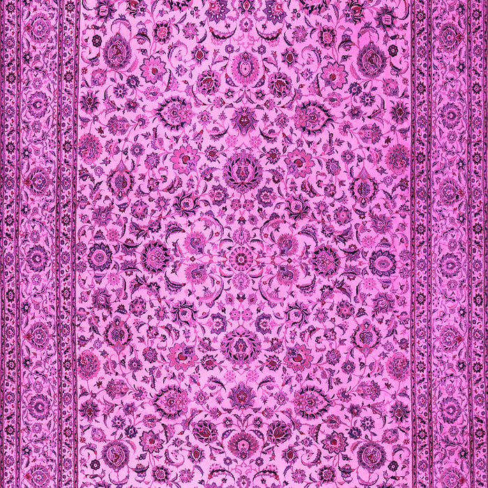 Machine Washable Persian Pink Traditional Rug, wshtr2277pnk