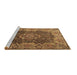 Sideview of Machine Washable Persian Brown Traditional Rug, wshtr2278brn