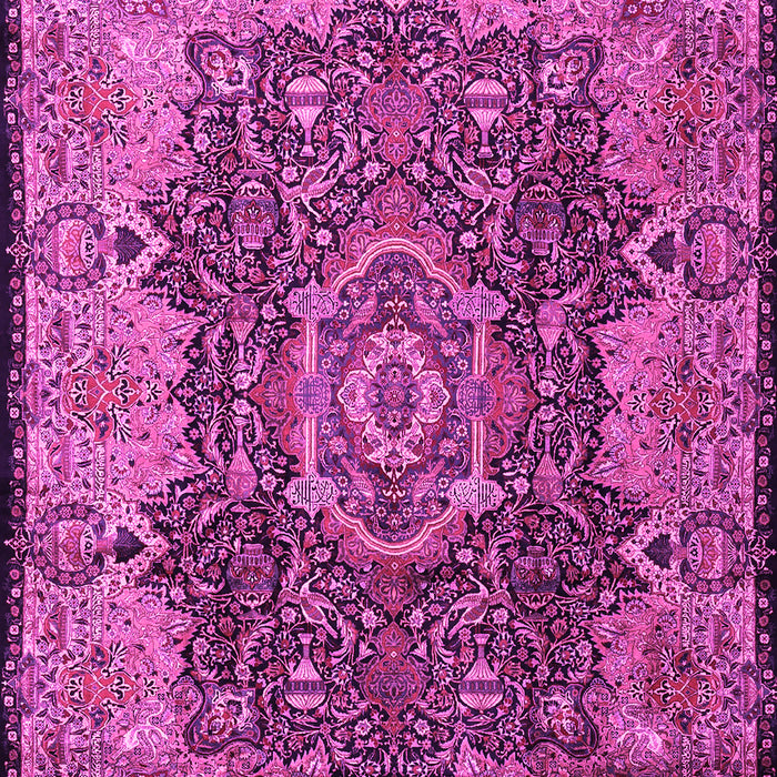 Machine Washable Persian Pink Traditional Rug, wshtr2278pnk