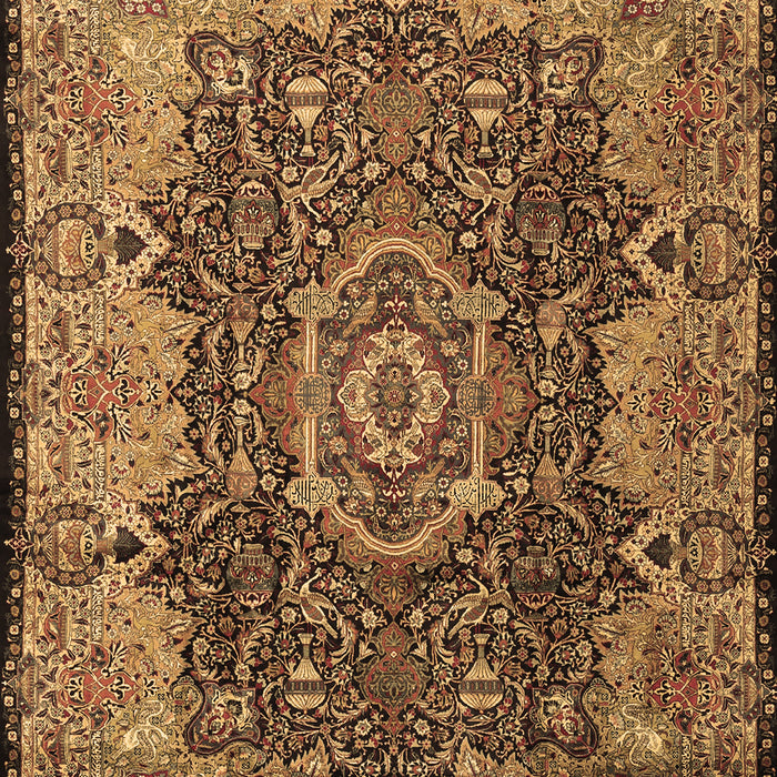 Machine Washable Persian Brown Traditional Rug, wshtr2278brn