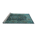 Sideview of Machine Washable Persian Light Blue Traditional Rug, wshtr2278lblu