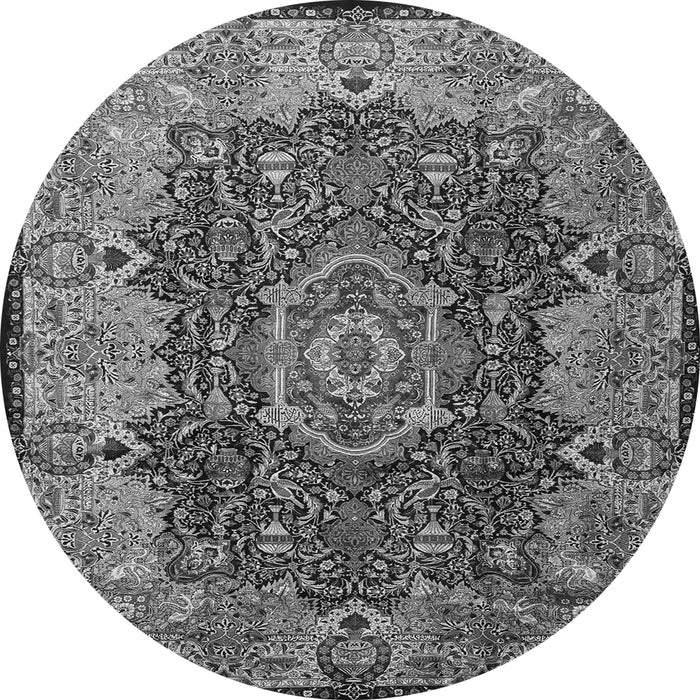 Machine Washable Persian Gray Traditional Rug, wshtr2278gry