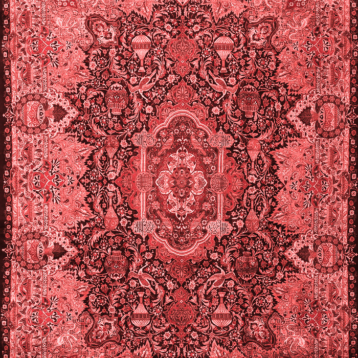 Machine Washable Persian Red Traditional Rug, wshtr2278red