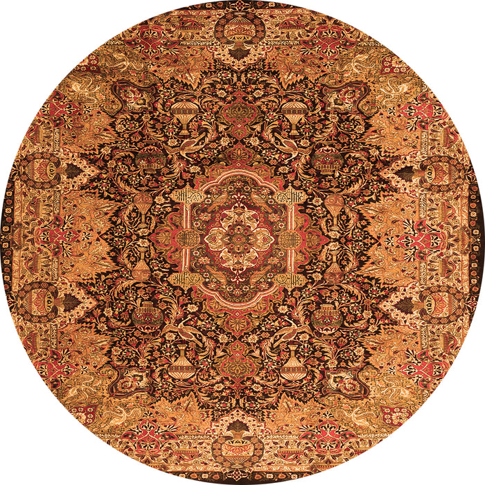 Square Persian Orange Traditional Rug, tr2278org