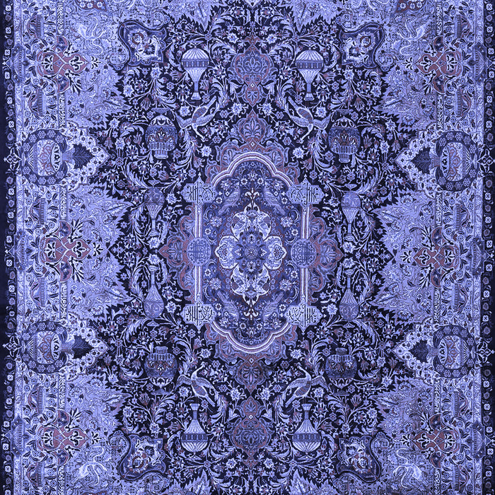Machine Washable Persian Blue Traditional Rug, wshtr2278blu