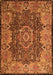 Serging Thickness of Machine Washable Persian Orange Traditional Area Rugs, wshtr2278org