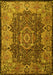 Machine Washable Persian Yellow Traditional Rug, wshtr2278yw