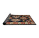 Sideview of Traditional Camel Brown Persian Rug, tr2279