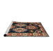 Sideview of Machine Washable Traditional Camel Brown Rug, wshtr2279