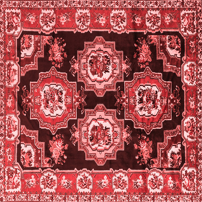 Machine Washable Persian Red Traditional Rug, wshtr2279red