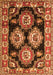 Serging Thickness of Machine Washable Persian Orange Traditional Area Rugs, wshtr2279org