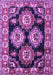 Machine Washable Persian Purple Traditional Area Rugs, wshtr2279pur