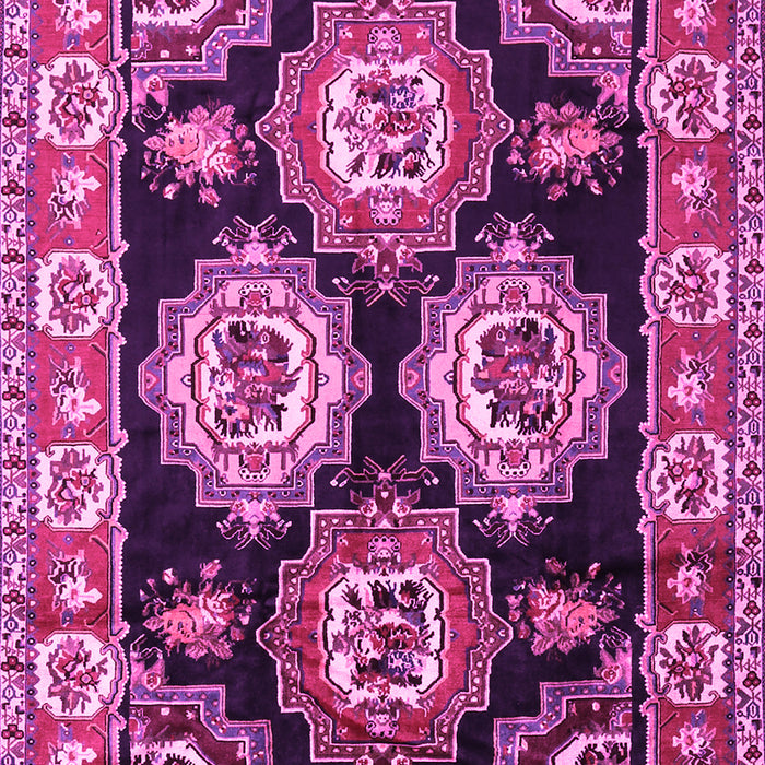 Machine Washable Persian Pink Traditional Rug, wshtr2279pnk