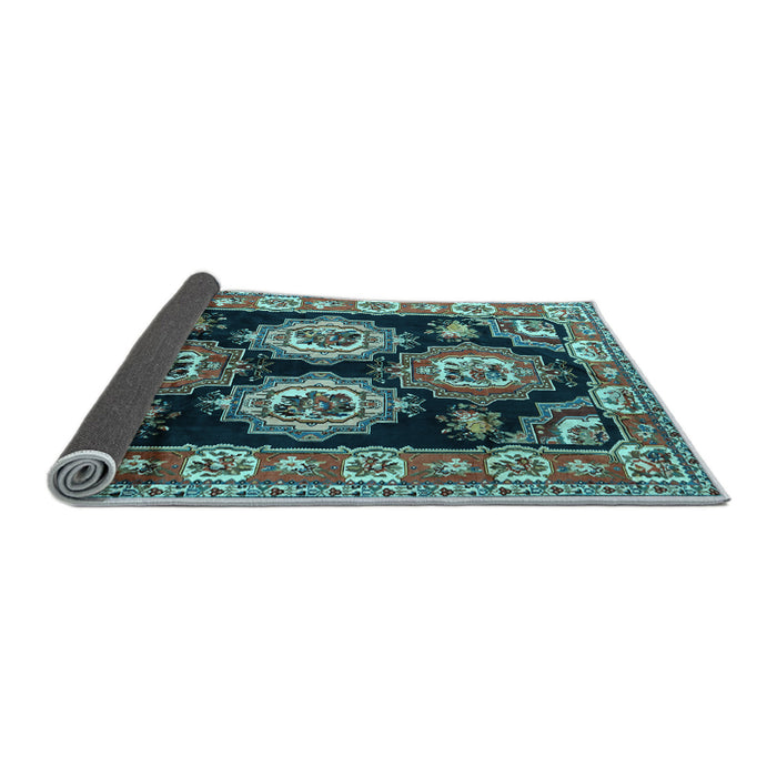 Sideview of Persian Light Blue Traditional Rug, tr2279lblu
