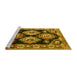 Sideview of Machine Washable Persian Yellow Traditional Rug, wshtr2279yw