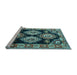 Sideview of Machine Washable Persian Light Blue Traditional Rug, wshtr2279lblu